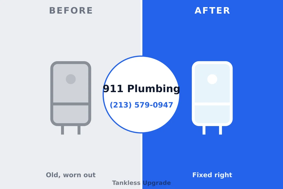Before and after: plumbing repair Hanover, OH